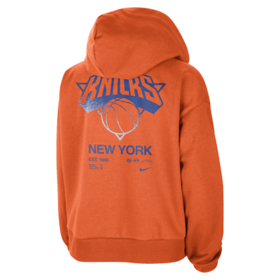 Sudadera con gorro sin cierre Nike Dri-FIT de la NBA para mujer New York Knicks Standard Issue