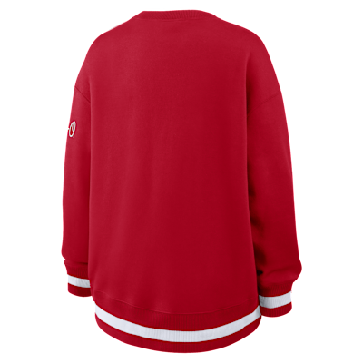 Sudadera de cuello redondo sin cierre oversized universitaria Nike para mujer Ohio State Legacy Phoenix