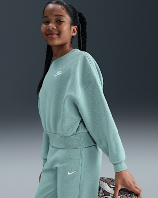 Детский свитшот Nike Sportswear Club Fleece Girls' Boxy Crew-Neck