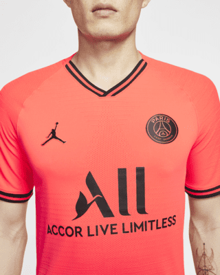 19/20 PSG JORDAN Away Red&Orange Soccer Jerseys Kit(Shirt+Short