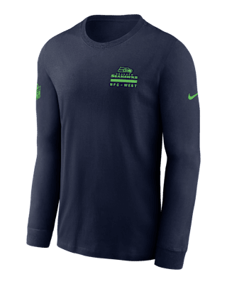 Мужская футболка Seattle Seahawks Sideline Team Issue Nike Dri-FIT NFL Long-Sleeve
