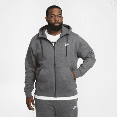 Sudadera con gorro de cierre completo para hombre Nike Sportswear Club Fleece