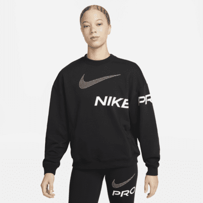 Sudadera de cuello redondo con estampado de French Terry para mujer Nike Dri-FIT Get Fit