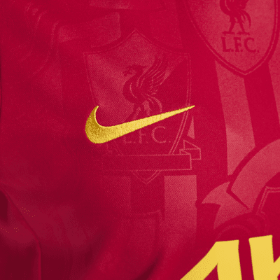 Liverpool FC Academy Pro Nike Dri-FIT warming-uptop met korte mouwen voor dames