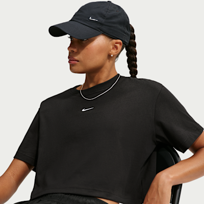 Playera de manga corta de ajuste holgado cropped para mujer Nike Sportswear