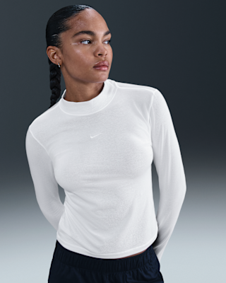 Женская футболка Nike Sportswear Chill Knit Slim Long-Sleeve Mock-Neck