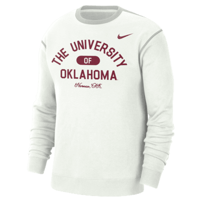 Oklahoma Men's Nike College Crew-Neck Top