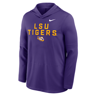 LSU Sideline Men's Nike Dri-FIT College Long-Sleeve Hooded Top