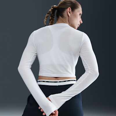 Nike Sportswear Chill Knit schmales, verkürztes Longsleeve (Damen)