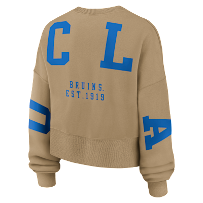 Sudadera de cuello redondo sin cierre universitaria marca Jordan para mujer UCLA Phoenix 2-Hit