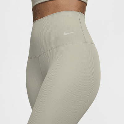 Leggings de tiro alto de 7/8 con sujeción suave para mujer Nike Zenvy Rib