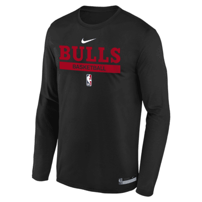 Koszulka z długim rękawem do ćwiczeń dla dużych dzieci Nike Dri-FIT NBA Chicago Bulls