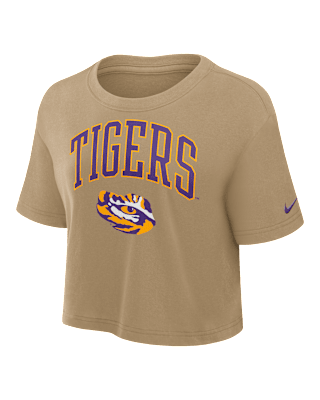 Женская футболка LSU Athletic Prep Arch Nike Dri-FIT College Cropped
