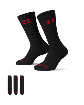 black red jordan socks
