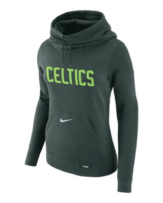 Женское худи Boston Celtics Club City Edition Nike NBA Fleece Funnel-Neck Hoodie