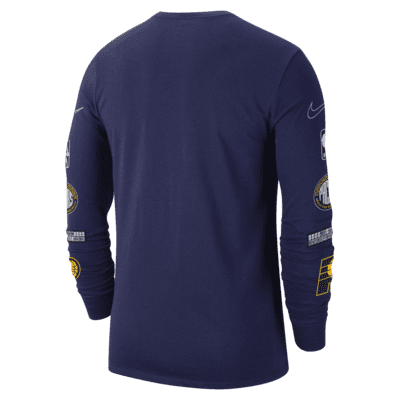 Indiana Pacers Adidas NBA Long Sleeve Warm Up Mens T-Shirt Sz Mens