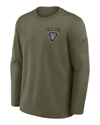 Мужские  Las Vegas Raiders Salute to Service Sideline Triumphant Win Coach Nike NFL Pullover Crew