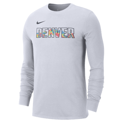 Playera de manga larga Nike de la NBA para hombre Denver Nuggets Essential City Edition