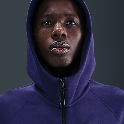 Sudadera con gorro de fútbol Nike de tejido Fleece de cierre completo para hombre FC Barcelona Tech Windrunner