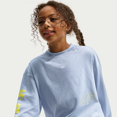 Nike Sportswear Big Kids' (Girls') Oversized Long-Sleeve T-Shirt