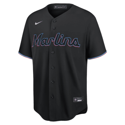 دبلة فضة رجالى Men's Miami Marlins Custom Nike Black Stitched MLB Cool Base Jersey لصقات سالونباس النهدي