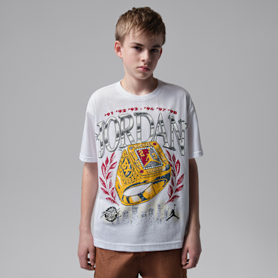 Jordan Big Kids' Skyline Rings T-Shirt from Nike - $32