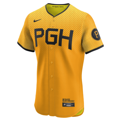 Jersey Nike Dri-FIT ADV de la MLB Elite para hombre Roberto Clemente Pittsburgh Pirates City Connect