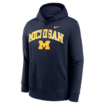 Sudadera con gorro sin cierre universitaria Nike para hombre Michigan Arch