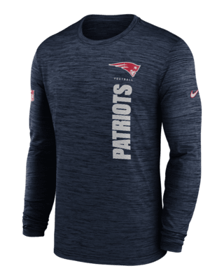 Мужская футболка New England Patriots Sideline Velocity Nike Dri-FIT NFL Long-Sleeve