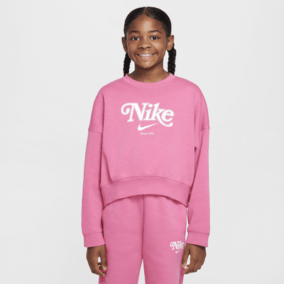 Sweat court en tissu Fleece Nike Sportswear pour fille