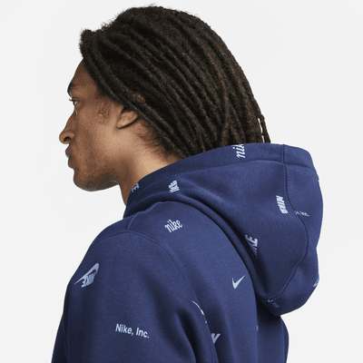 Nike Club Fleece Men's Allover Print Pullover Hoodie