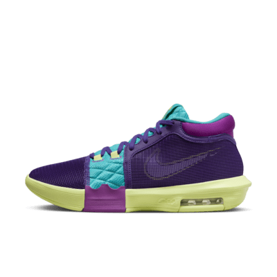 Nike LeBron sneaker Field Purple/Dusty Cactus/Light Lemon Twist/Wit