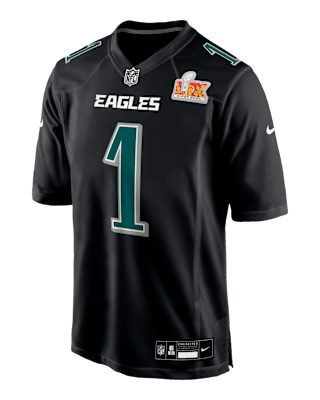 Мужские джерси Jalen Hurts Philadelphia Eagles Super Bowl LIX Nike NFL Game Fashion Jersey