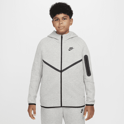 Hoodie com fecho completo Nike Sportswear Tech Fleece Júnior (tamanhos grandes)