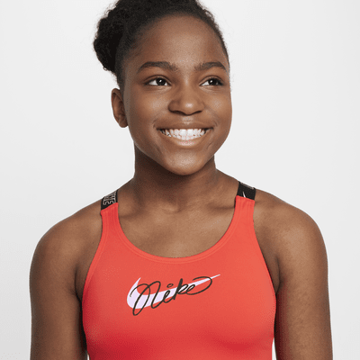 Nike Swim Conjunt de banyador amb top d'esquena creuada - Nena