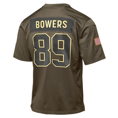 Brock Bowers Las Vegas Raiders Salute to Service Big Kids’ Nike NFL Game Jersey