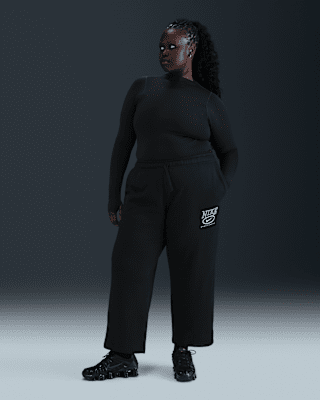 Женские  Nike Sportswear Club Fleece Mid-Rise Wide-Leg Graphic Pants (Plus Size)