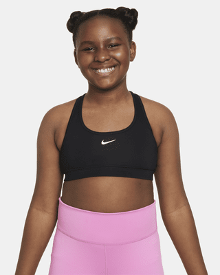 Подростковые  Nike Swoosh Big Kids' (Girls') Sports Bra (Extended Size)