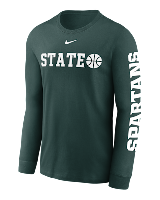 Мужская футболка Michigan State Spartans Basketball Icon Nike College Long-Sleeve для баскетбола