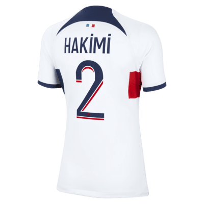 Achraf Hakimi Paris Saint-Germain 2023/24 Stadium Home Nike Men's Dri-Fit Soccer Jersey in Blue, Size: Small | NN250291-PSG