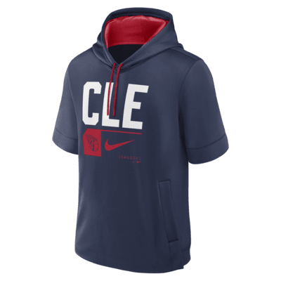 Cleveland Guardians Tri Code Lockup Men's Nike MLB Short-Sleeve Pullover Hoodie