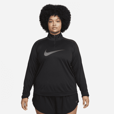 Nike Dri-FIT Swoosh Women's 1/4-Zip Long-Sleeve Running Mid Layer (Plus Size)