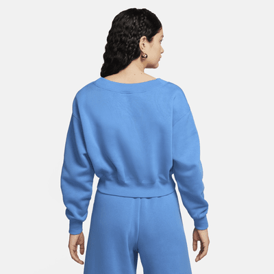 Nike Sportswear Phoenix Fleece Women's Cropped V-Neck Top