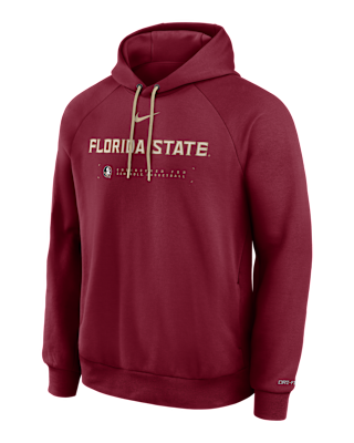 Мужское худи Florida State Courtside Basketball Practice Nike Dri-FIT Pullover Hoodie для баскетбола