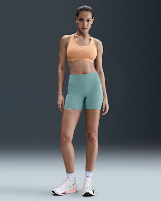 Женские тайтсы Nike Swift High-Waisted 4" Tight Shorts with Pockets для бега
