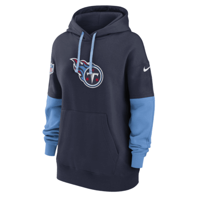 Sudadera con gorro sin cierre Nike de la NFL para mujer Tennessee Titans Sideline Essential