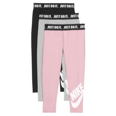 Leggings Nike talla preescolar (paquete de 3)