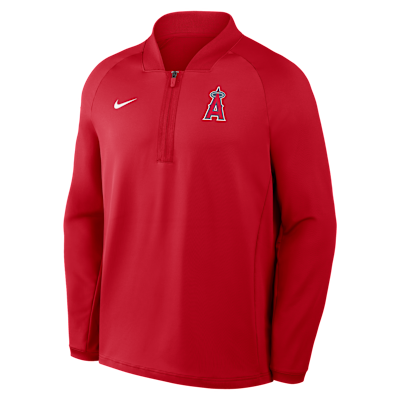 Los Angeles Angels Authentic Collection Men's Nike Dri-FIT MLB 1/2-Zip Long-Sleeve Top