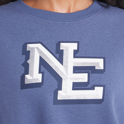 Sudadera de cuello redondo sin cierre Nike de la NFL para mujer New England Patriots Rivalries Collection Oversized