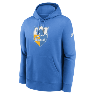 Sudadera con gorro sin cierre Nike de la NFL para hombre Los Angeles Chargers Rewind Club Logo